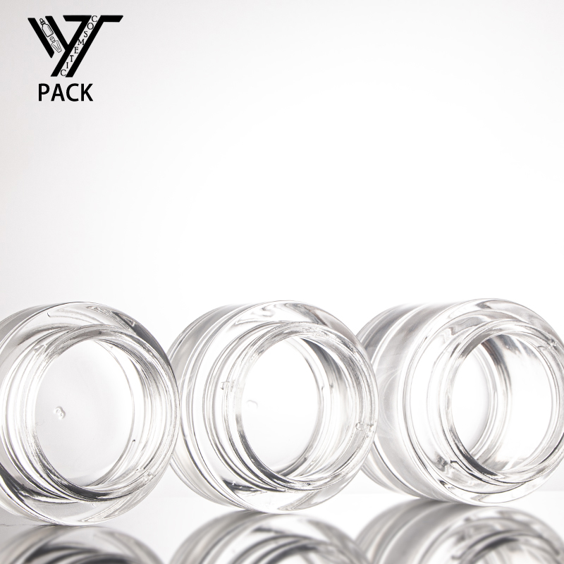 Glass Round Face Jars